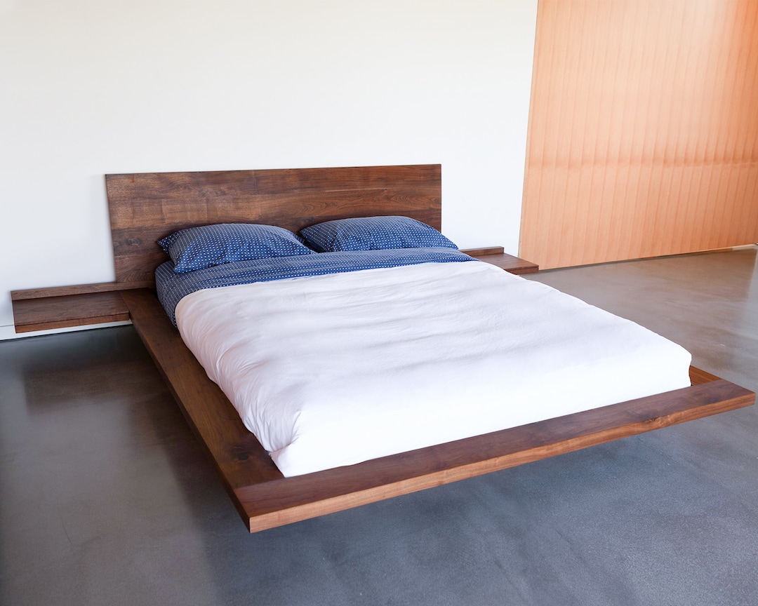 Floating Bed Simple Platform Minimal Queen Bed King