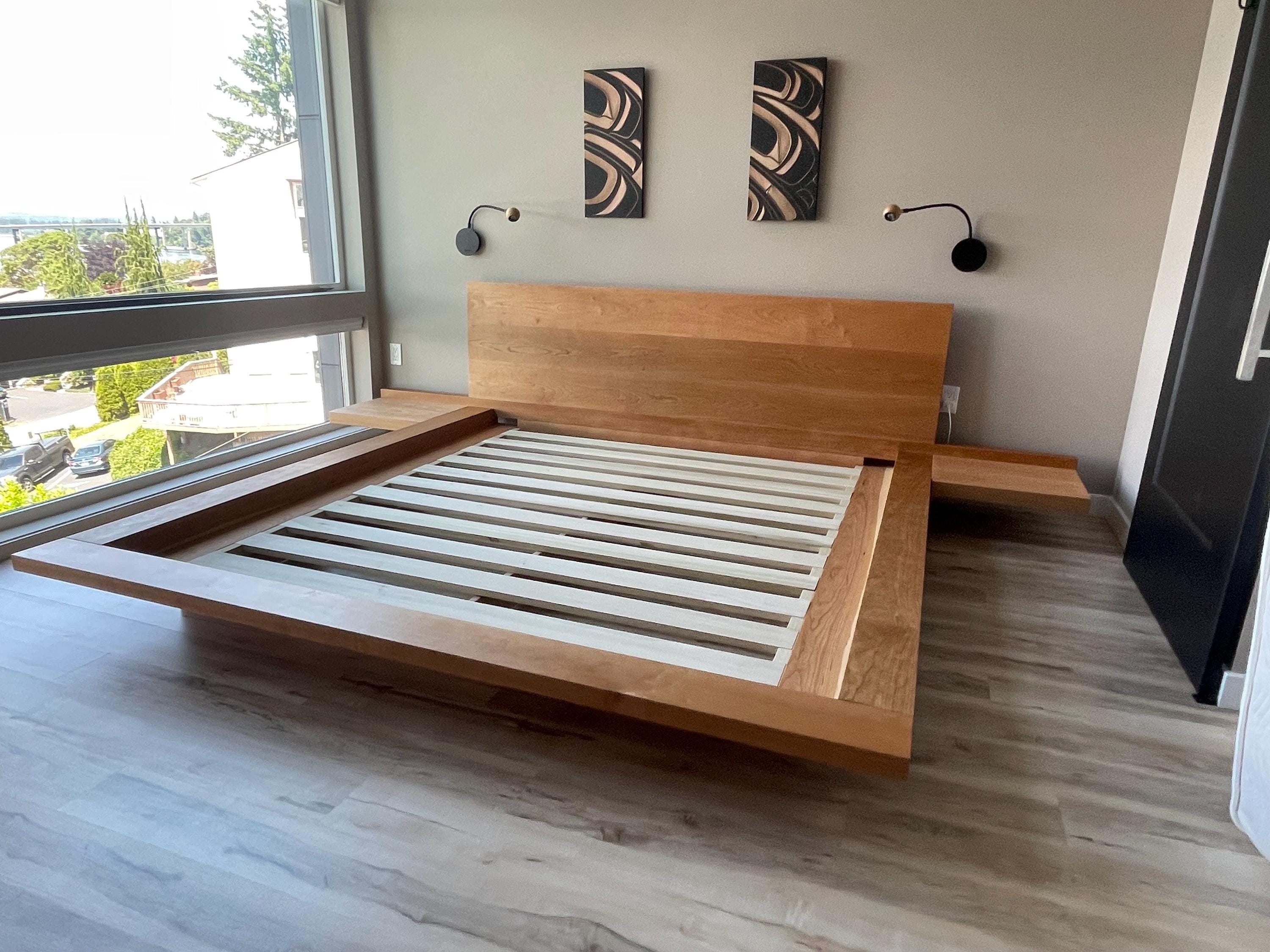 Single floating bed frame discount