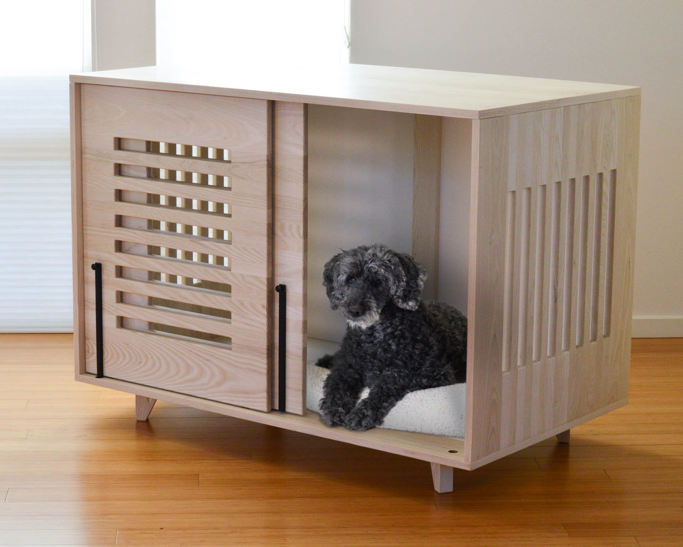Beautiful Light wood Dog Crate Dog crate furniture Wood dog Etsy