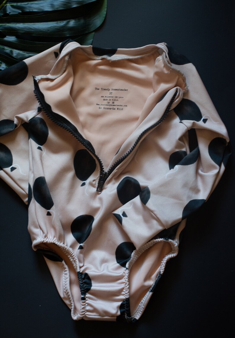 3T toddler bathing suit Toddler swimsuit Kids Trendy Rash guard swimsuit with zipper Balloons Lycra READY to SHIP One of a Kind