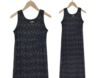 black denim shift dress