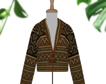 Tapestry Jacket- Bolero Jacket- Tribal Jacket- Southwest Jacket- Hippie Jacket- Indian Jacket- Ethnic Jacket- Boho Jacket- Flashback Jacket