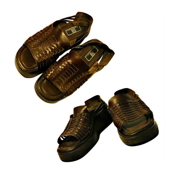 mexican woven leather sandals