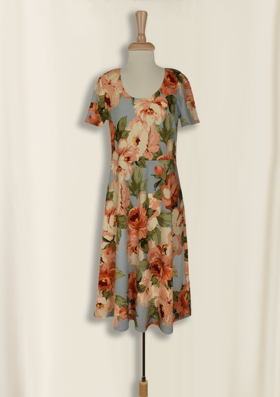 Women's Floral Dress- Midi Dress- Vintage Floral … - image 2