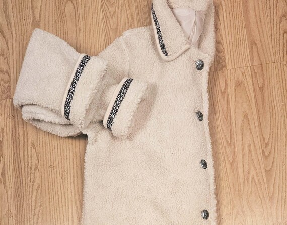 Womens Sherpa Coat- White Sherpa Jacket- Warm She… - image 7