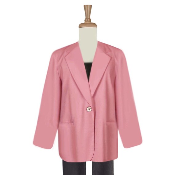 Blazer rose pour femme Blazer fuchsia Blazer rose clair Manteau rose Blazer rose pale Veste blazer rose Barbie Blazer rose leger 12 Etsy France