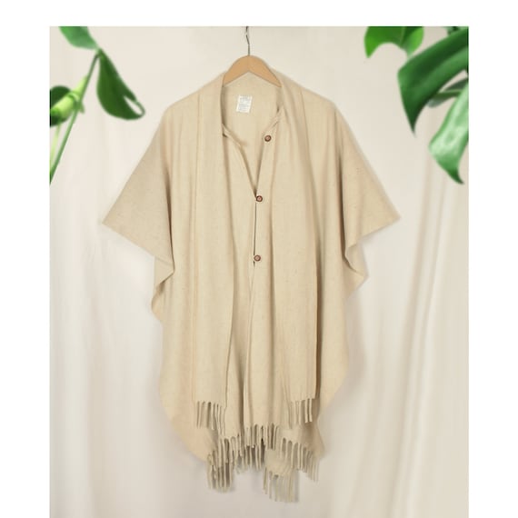 Wool Shawl- Wool Blanket Coat- Wrap Shawl- Wool Ca