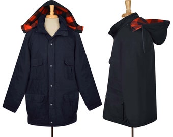 Chaqueta cortavientos para la lluvia - Parka impermeable para hombre - Abrigo de exterior para hombre - Abrigo de camping - Chaqueta de invierno con capucha - Abrigo de invierno para hombre talla 2X - Abrigo utilitario