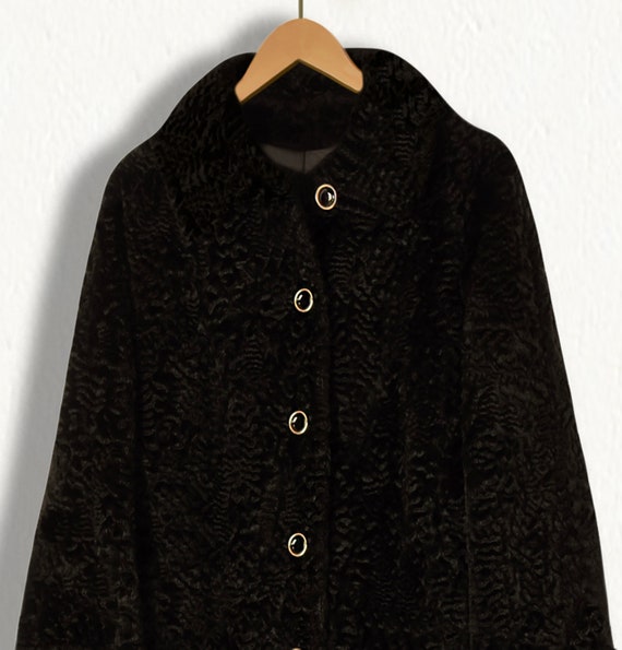 Faux Fur Coat- Winter Coat- Faux Fur Jacket- Blac… - image 4