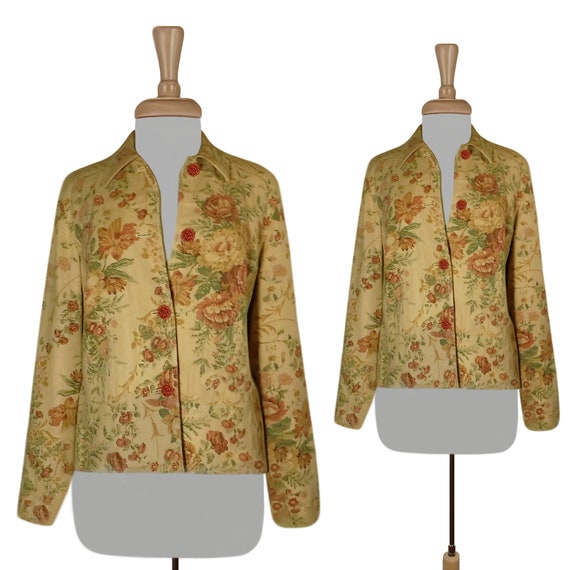Tapestry Jacket- Tapestry Coat- Linen Jacket- Yell