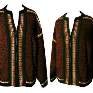 Vintage Wool Cardigan- Sweater Jacket- Wool Sweater- Wool Cardigan- Winter Sweater- Winter Cardigan- Warm Winter Sweater- Women's Cardigan