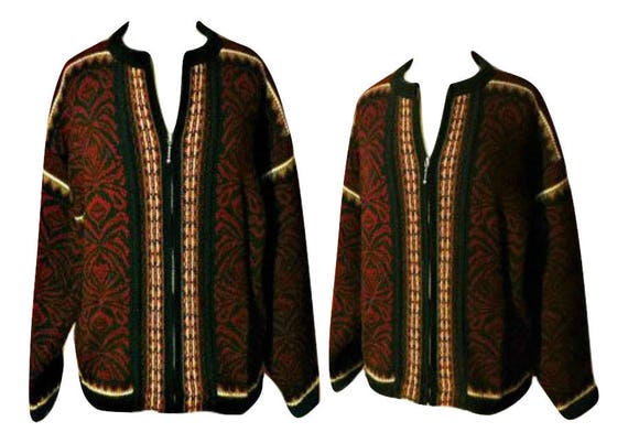 Vintage Wool Cardigan- Sweater Jacket- Wool Sweate