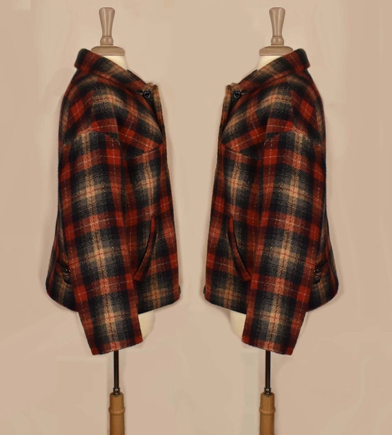 Maurices Plaid Jacket- Womens Plaid Coat- Wool Ch… - image 5