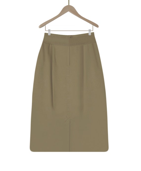 Women's Khaki Skirt- Cargo Skirt- High Waisted Sk… - image 2