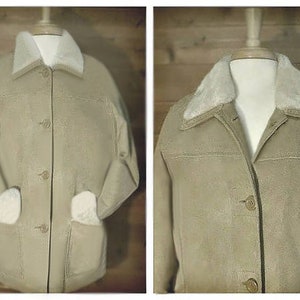 Mens Vintage Coat- Leather Jacket- Suede Coat- Southwest Coat- Western Coat- Winter Coat- Country Western- Rodeo- Southwestern- Leather Coat