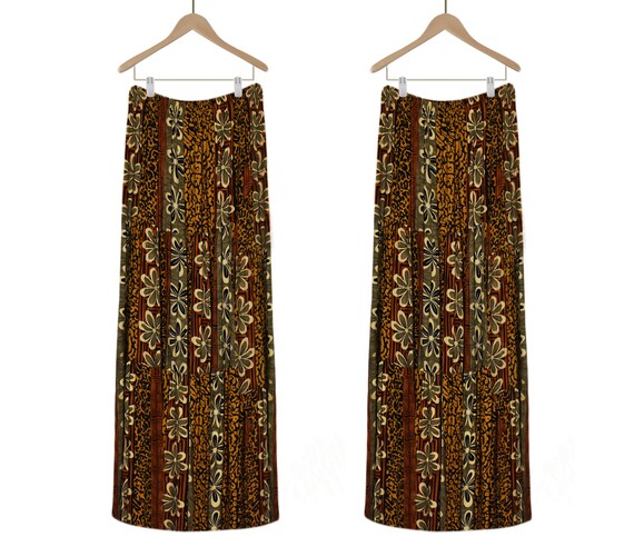 Women's Maxi Skirt- Long Skirt- Vintage Skirt- Floral Skirt