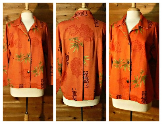 Vintage Jacket- Ethnic Jacket- Cotton Jacket- Ora… - image 1