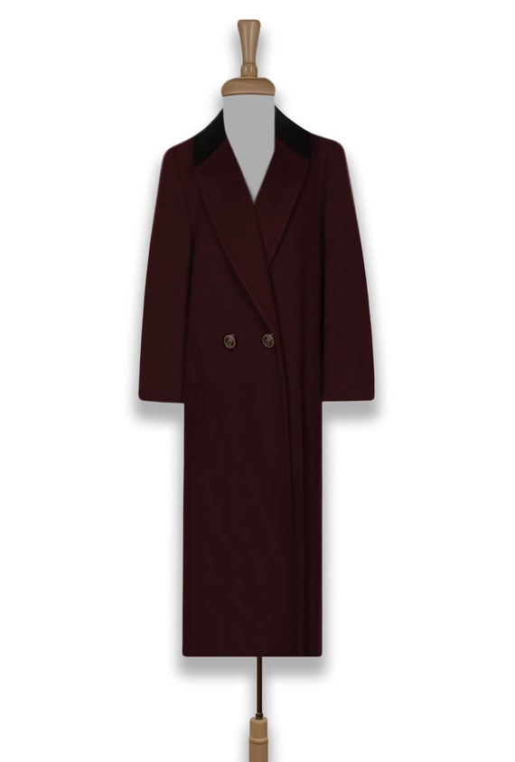 Long Wool Coat- Women's Maxi Coat- Wool Overcoat-… - image 8