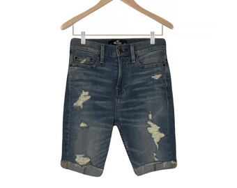 Women's Denim Shorts- Cut Off Shorts- Jean Shorts- Distressed Denim Shorts- Distressed Jean Shorts- Acid Wash Shorts- High Waisted Shorts