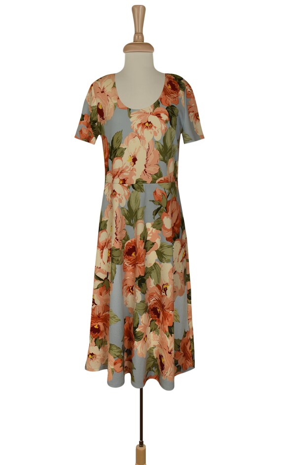 Women's Floral Dress- Midi Dress- Vintage Floral … - image 6