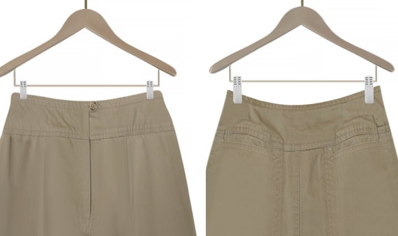 Women's Khaki Skirt- Cargo Skirt- High Waisted Sk… - image 6