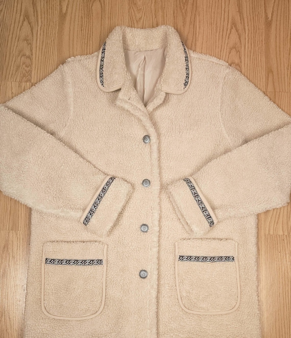 Womens Sherpa Coat- White Sherpa Jacket- Warm She… - image 5