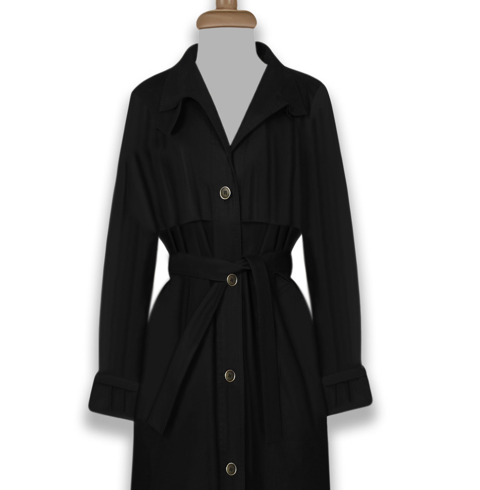 Women's Long Coat Trench Coat Vintage Trench Coat Etsy