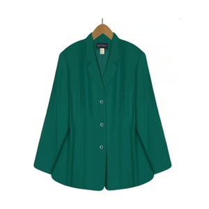 Linen Jacket- Maggie McNaughton Jacket- Green Linen Jacket- Linen Blend Coat- Green Jacket Size 16- Casual Linen Jacket Women&#39;s Size 16 Coat