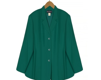 Womens Blazer- Linen Jacket- Linen Blazer- Linen Coat- Green Jacket- Linen Jacket Women- Green Blazer- Linen Clothing Women- Vintage Blazer
