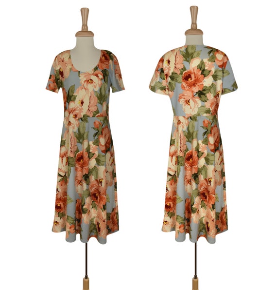 Women's Floral Dress- Midi Dress- Vintage Floral … - image 7