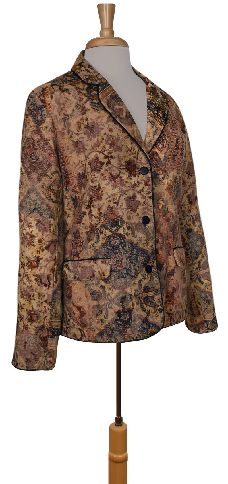 Womens Tapestry Jacket Hippie Jacket Boho Jacket Floral Etsy