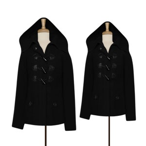 Parka Coat Women- Parka Jacket- Winter Coat- Toggle Coat- Duffle Coat- Warm Winter Coat- Winter Jacket- Hooded Coat- Hooded Black Jacket