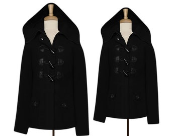 Parka Coat Women- Parka Jacket- Winter Coat- Toggle Coat- Duffle Coat- Warm Winter Coat- Winter Jacket- Hooded Coat- Hooded Black Jacket