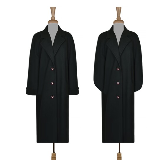 Women's Wool Coat- Maxi Coat- Long Coat- Dark Gre… - image 3