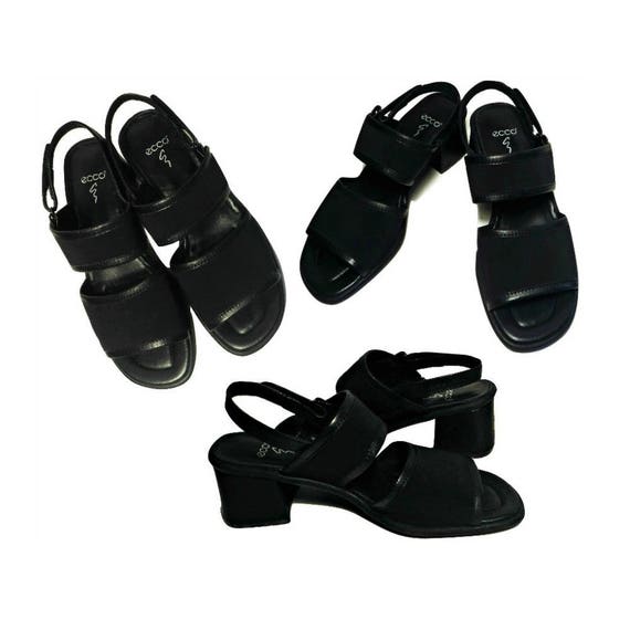 ladies black platform sandals