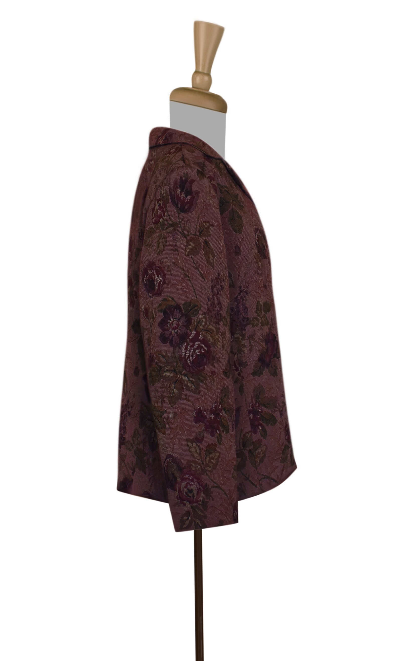 Vintage Tapestry Jacket Tapestry Coat Floral Jacket Purple Etsy