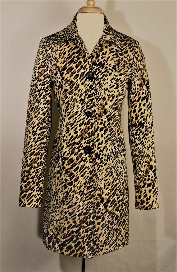 Leopard Print Coat- Long Coat- Animal Print Coat-… - image 6