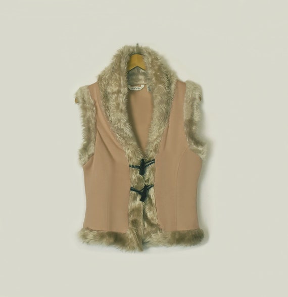 Faux Fur Vest- Faux Fur Jacket- Sleeveless Jacket… - image 1