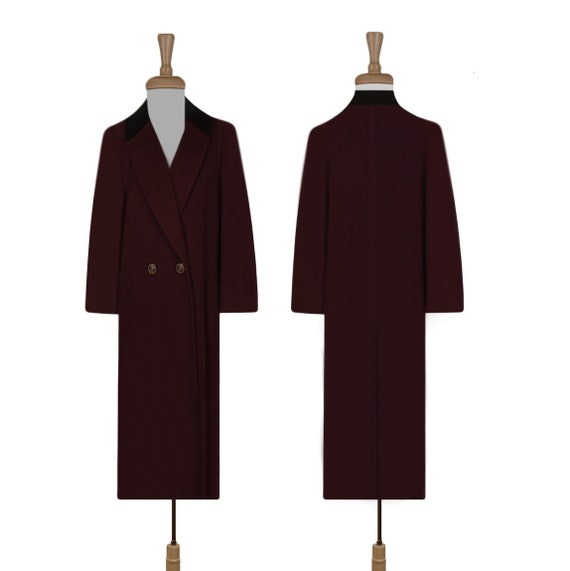 Long Wool Coat- Women's Maxi Coat- Wool Overcoat-… - image 6