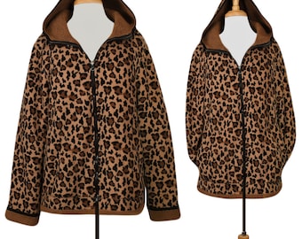 Leopard Jacket Women- Leopard Print Jacket- Parka Jacket- Hoodie Sweatshirt- Hoodie Women- Hooded Coat- Animal Print Jacket- Cheetah Print