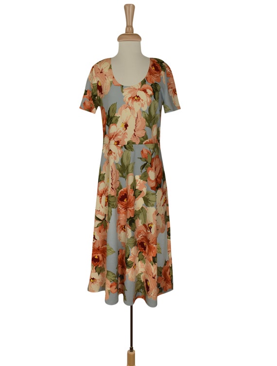 Women's Floral Dress- Midi Dress- Vintage Floral … - image 8