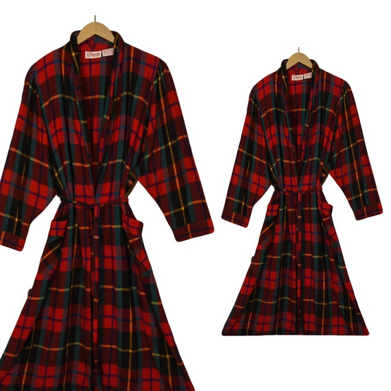 Women's Bathrobe- Flannel Robe- Long Robe- Cotton