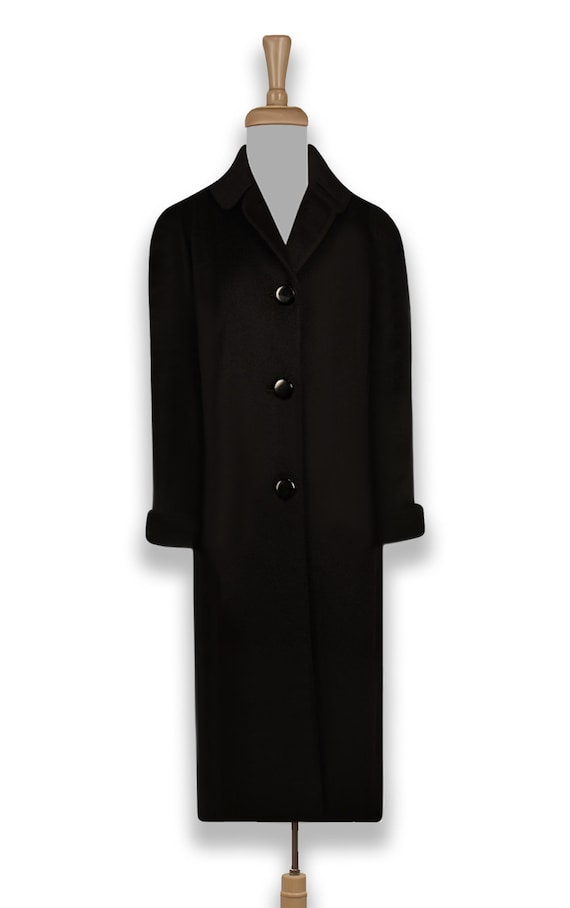 Vintage Long Black Coat Formal Coat Long Maxi Coat… Gem