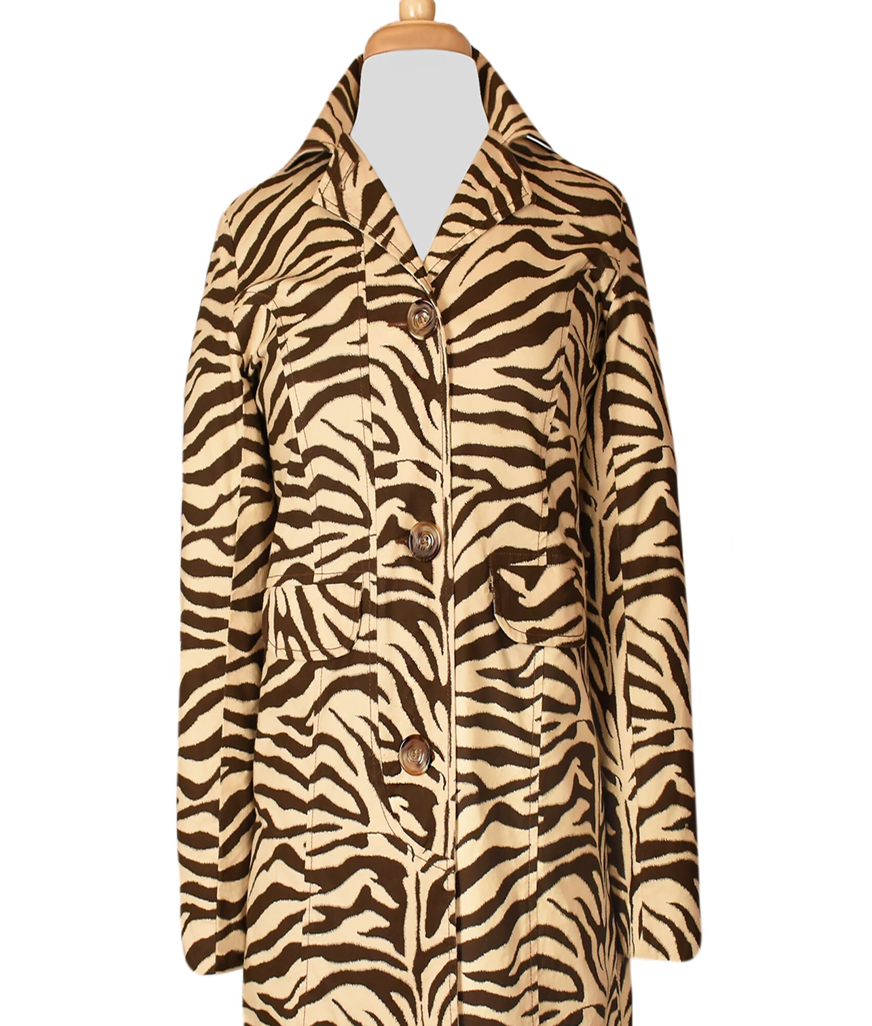 Vintage Animal Print Coat Zebra Print Long Coat Mod Coat - Etsy