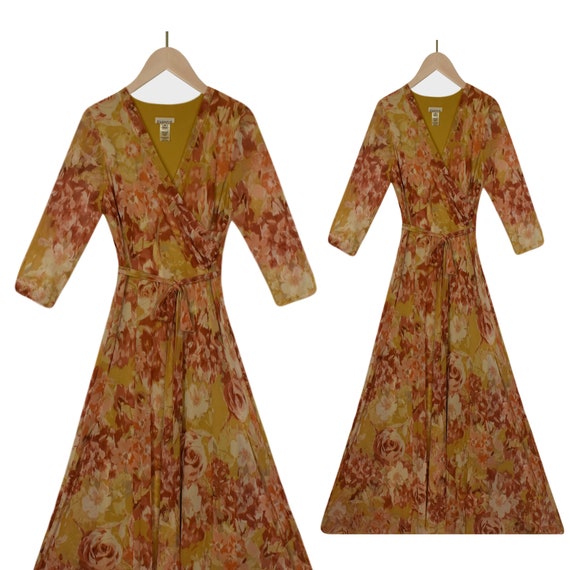 Womens Maxi Dress- Floral Dress- Long Dress- Ankle
