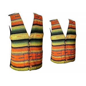 Vintage Aha! Vest- Ethnic Woven Bohemian Hippie Vest- Indian Artisan Boho Vest | made in Nepal