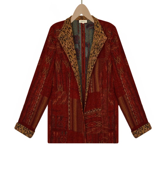 Coldwater Creek Tapestry Jacket- Womens Leopard Print Jacket
