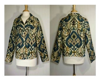 Women's Vintage Jacket- Ethnic Jacket- Boho Jacket- Tie Dye Style- Tribal Jacket- Festival- Bohemian Jacket- Indian- Southwest- Tribal - L