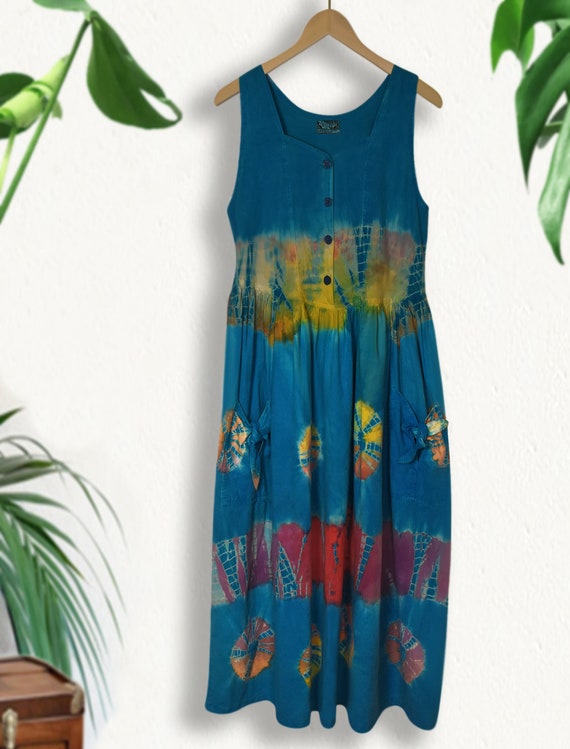 Women's Tie Dye Dress- Summer Dress- Boho Hippie … - image 2