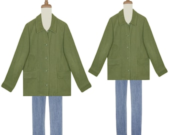 Womens Green Corduroy Jacket- Denim & Co Jacket- Corduroy Jacket S- Green Corduroy Jacket- Petite Corduroy Jacket- Green Cotton Jacket